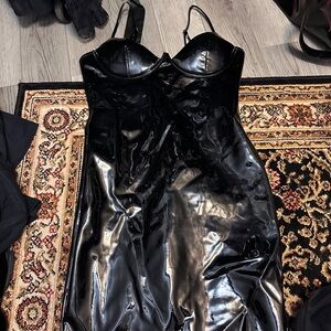Black Vinyl Dress